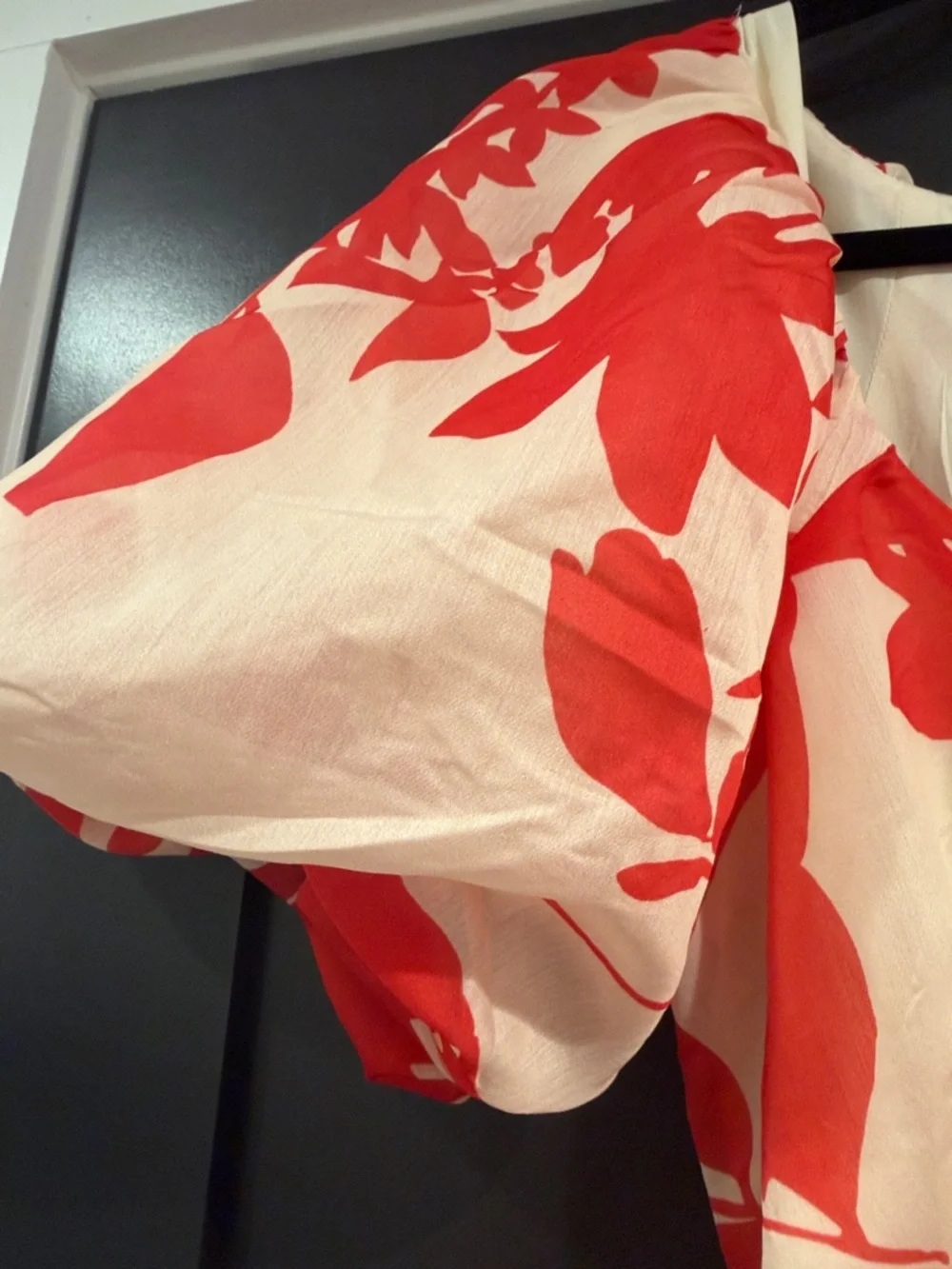 Petal & Pup Cream Maxi Dress with Red Floral Print - Picture 4 of 4